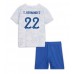 Frankrike Theo Hernandez #22 Barnkläder Borta matchtröja till baby VM 2022 Kortärmad (+ Korta byxor) Billigt